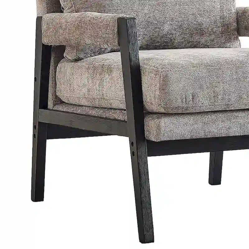 Roundhill Furniture Kelly Mid-Century-Modern-Akzentsessel aus Chenille mit Polsterung und Armlehnen