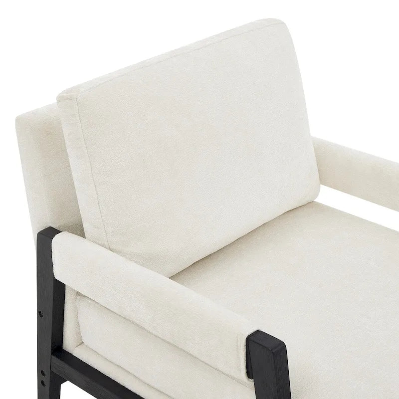 Roundhill Furniture Kelly Mid-Century-Modern-Akzentsessel aus Chenille mit Polsterung und Armlehnen