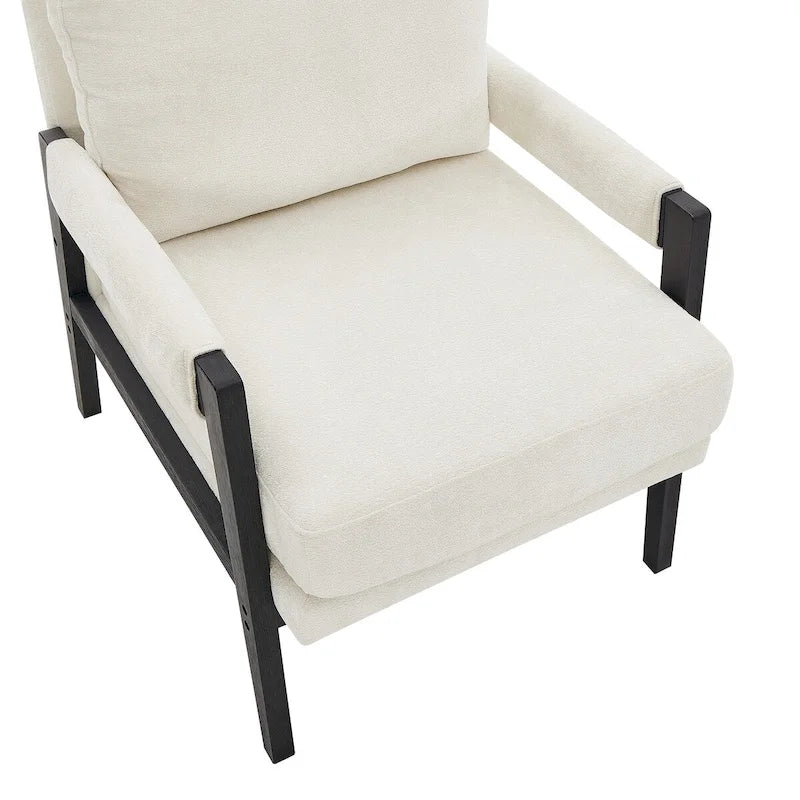 Roundhill Furniture Kelly Mid-Century-Modern-Akzentsessel aus Chenille mit Polsterung und Armlehnen