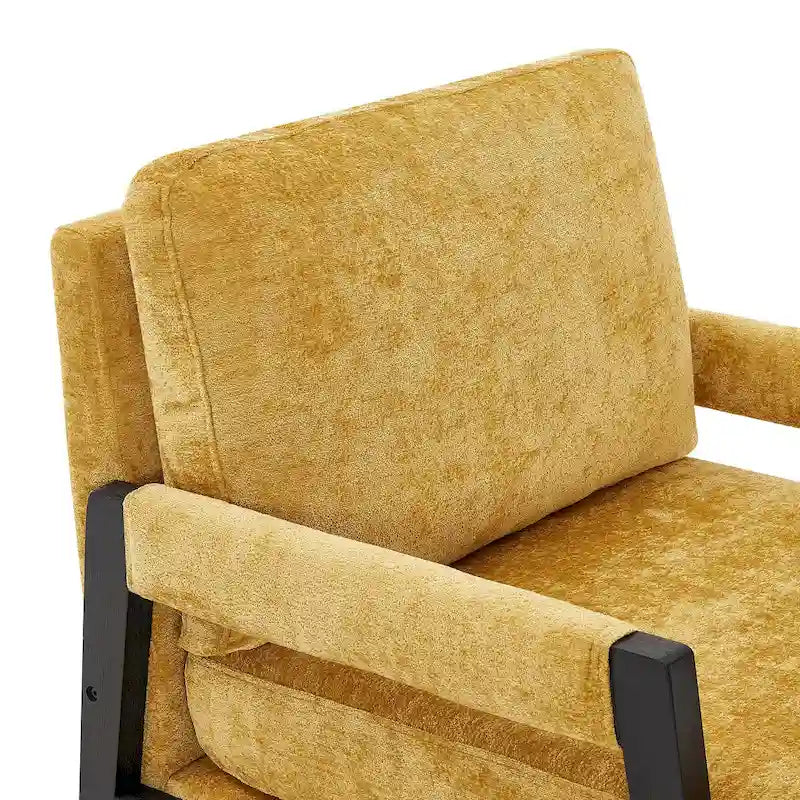 Roundhill Furniture Kelly Mid-Century-Modern-Akzentsessel aus Chenille mit Polsterung und Armlehnen