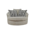 Signature Design by Ashley Calnita Kahverengi/Gri Büyük Boy Döner Vurgulu Sandalye - 56W x 55D x 36H