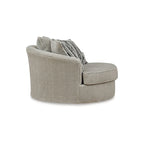 Signature Design by Ashley Calnita Kahverengi/Gri Büyük Boy Döner Vurgulu Sandalye - 56W x 55D x 36H