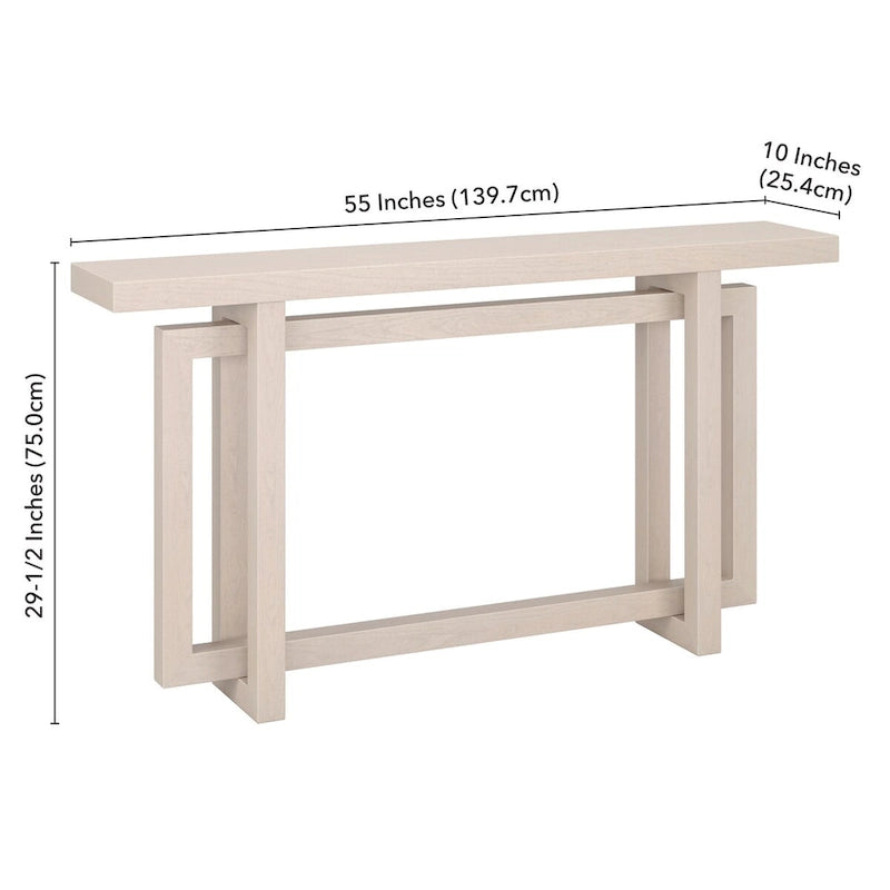 55-Inch Wide Rectangular Console Table