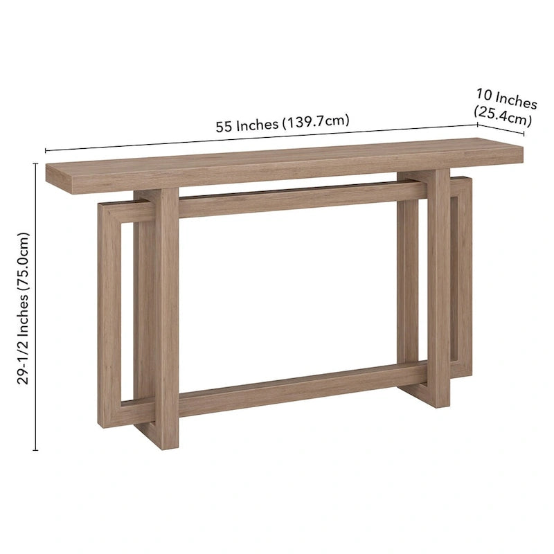 55-Inch Wide Rectangular Console Table