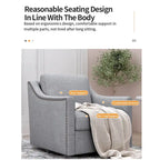 360 Degree Swivel Armchair Cotton Linen Skin-friendly Fabric Ergonomic Design