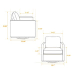 Modern Chenille Swivel Accent Chair, Set of 1