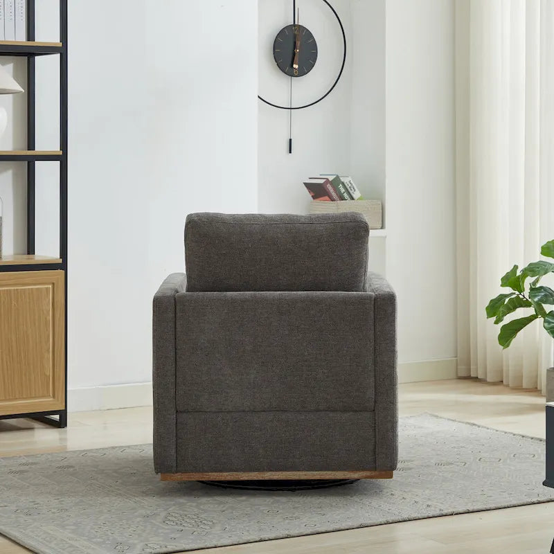 Modern Chenille Swivel Accent Chair, Set of 1