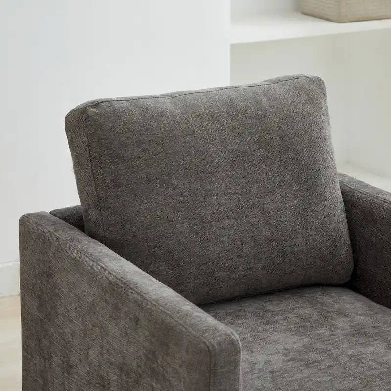Modern Chenille Swivel Accent Chair, Set of 1