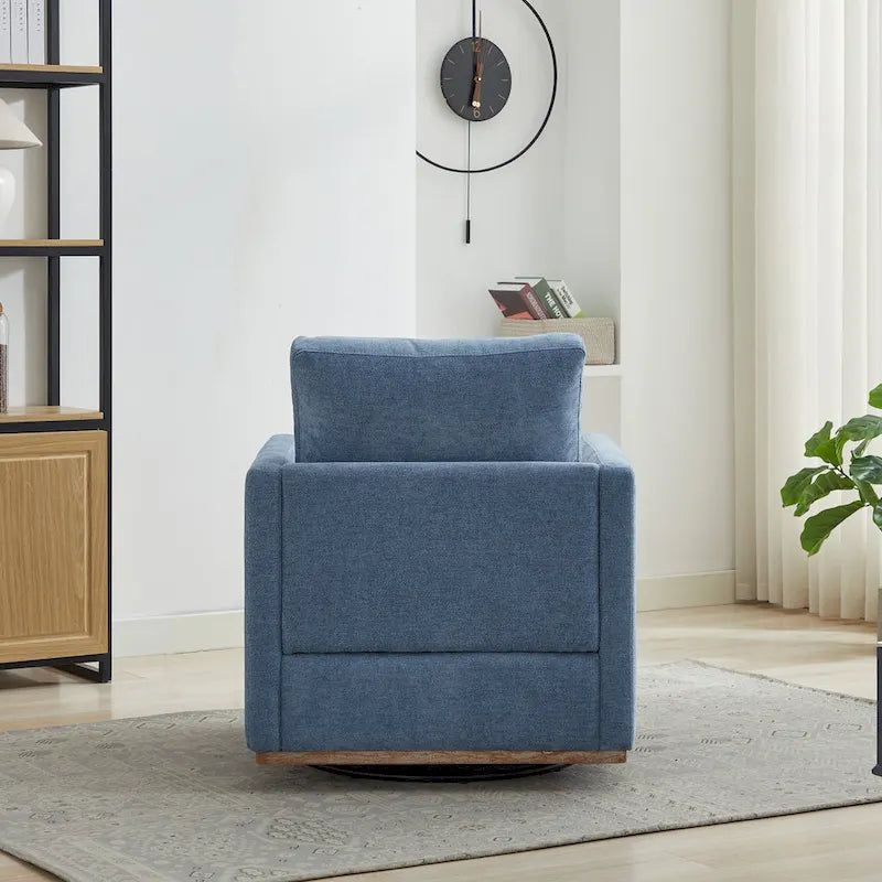 Modern Chenille Swivel Accent Chair, Set of 1