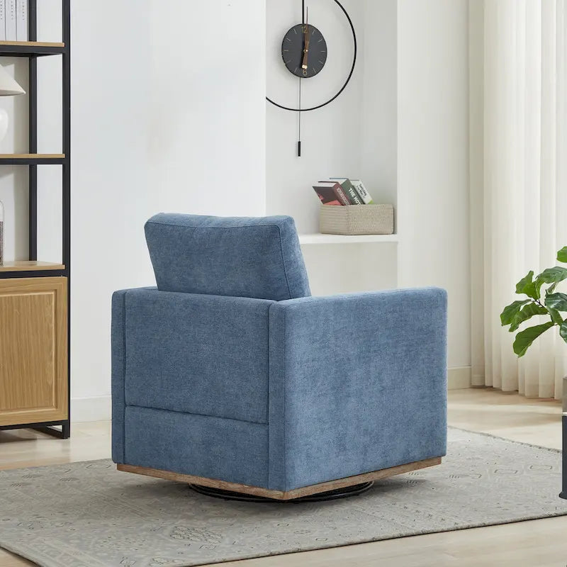 Modern Chenille Swivel Accent Chair, Set of 1