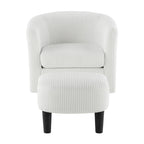 Corduroy Swivel Accent Chair with Ottoman