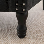 Modern Upholstered Armchair Nailhead Trim Accent Chair with Wood Legs