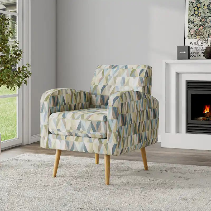 Allyson Mid-Century Modern Small Space Accent Armchair
