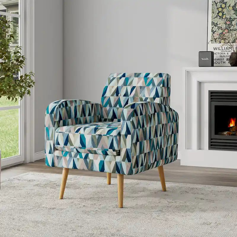 Allyson Mid-Century Modern Small Space Accent Armchair