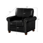 Vintage Elegant PU Upholstered Armchair, For Indoor Use