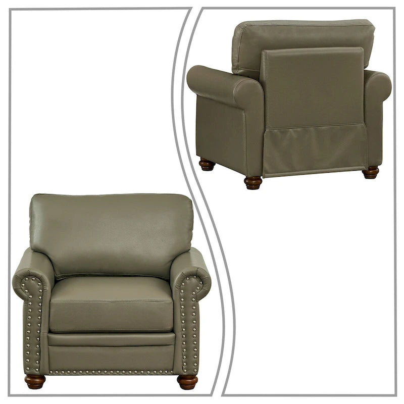 Vintage Elegant PU Upholstered Armchair, For Indoor Use