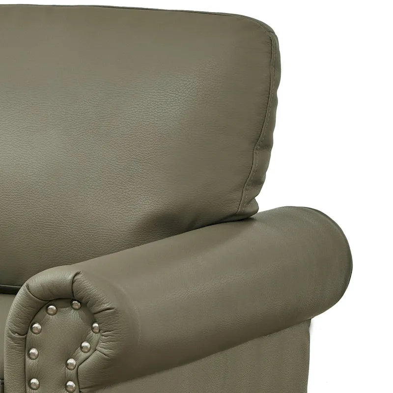 Vintage Elegant PU Upholstered Armchair, For Indoor Use