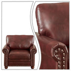 Vintage Elegant PU Upholstered Armchair, For Indoor Use