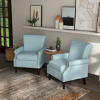 Mid-Century Modern Upholstered Accent chair with Solid Wood Legs