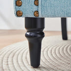Mid-Century Modern Upholstered Accent chair with Solid Wood Legs