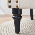 Mid-Century Modern Upholstered Accent chair with Solid Wood Legs
