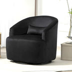 Modern Velvet Upholstered Swivel Accent Chair