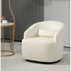 Modern Velvet Upholstered Swivel Accent Chair