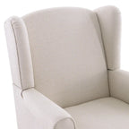 Accent Armchair with Turned Legs Set of 2 Blue/ Beige / Grey