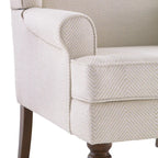 Accent Armchair with Turned Legs Set of 2 Blue/ Beige / Grey