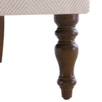 Accent Armchair with Turned Legs Set of 2 Blue/ Beige / Grey