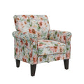 Herve Traditional Rolled Arm Accent Chair with Pewter Nailheads