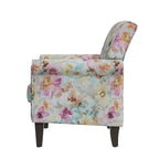 Herve Traditional Rolled Arm Accent Chair with Pewter Nailheads