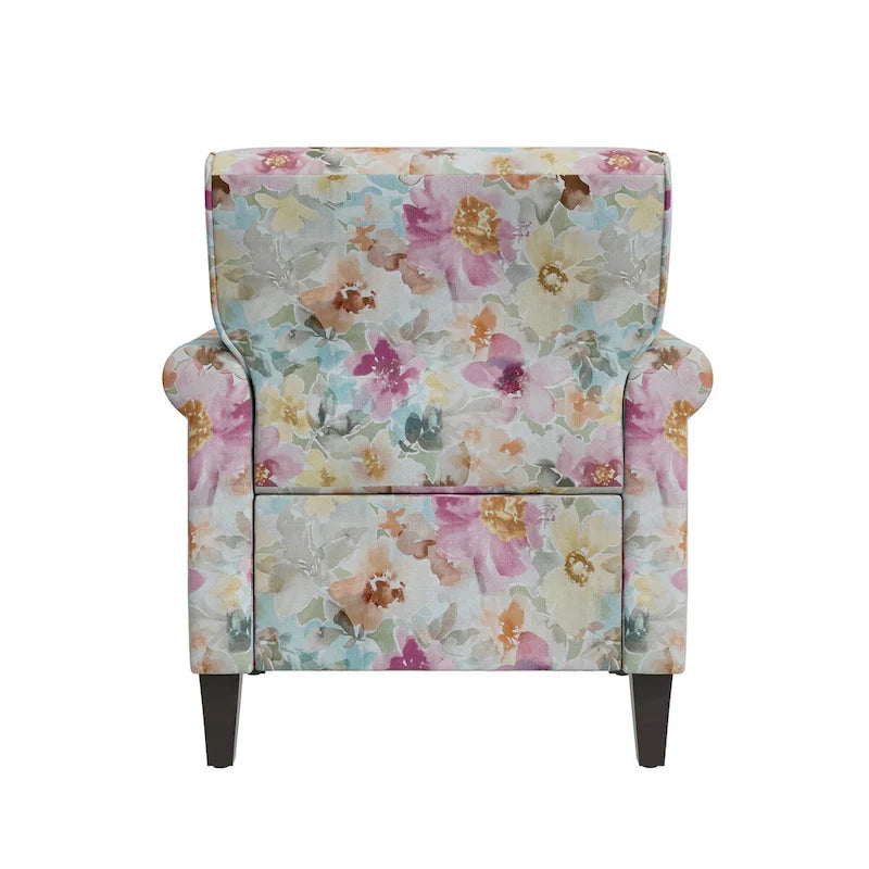 Herve Traditional Rolled Arm Accent Chair with Pewter Nailheads