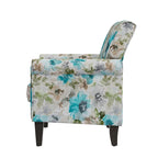 Herve Traditional Rolled Arm Accent Chair with Pewter Nailheads