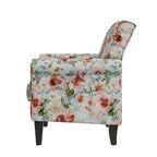 Herve Traditional Rolled Arm Accent Chair with Pewter Nailheads