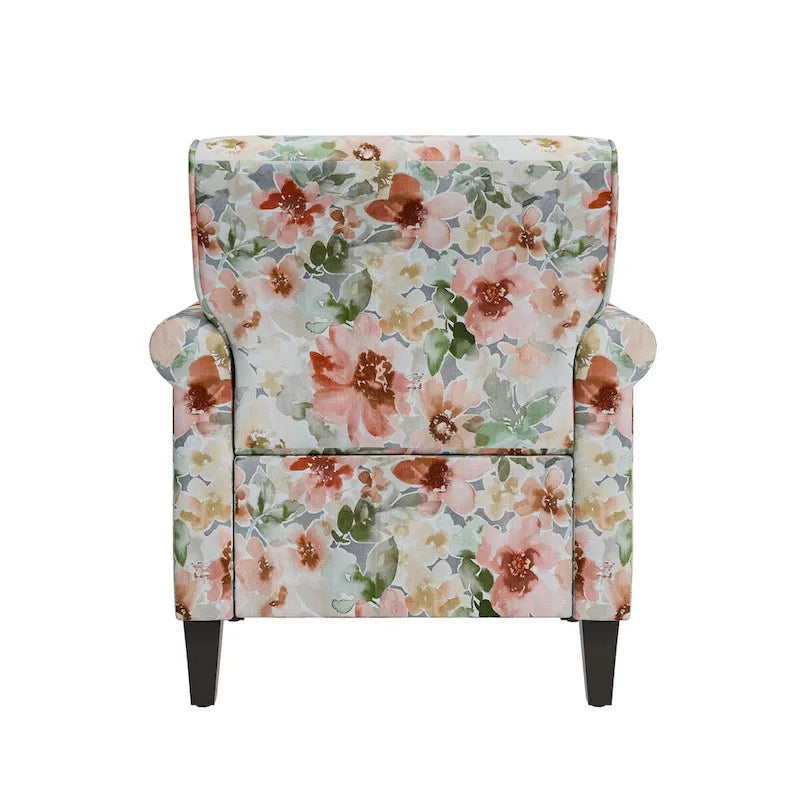 Herve Traditional Rolled Arm Accent Chair with Pewter Nailheads