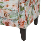 Herve Traditional Rolled Arm Accent Chair with Pewter Nailheads
