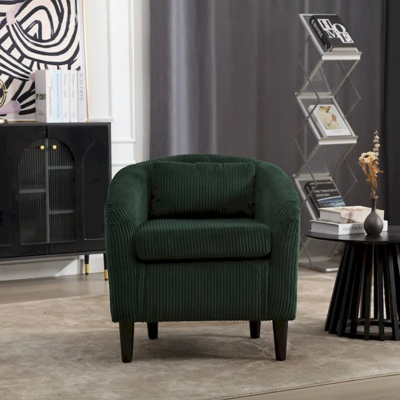 Sillón decorado de estilo moderno, sillón envolvente para sala de estar con cojín y almohada, sofá individual