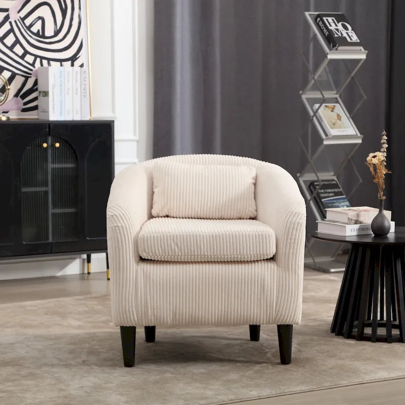 Sillón decorado de estilo moderno, sillón envolvente para sala de estar con cojín y almohada, sofá individual