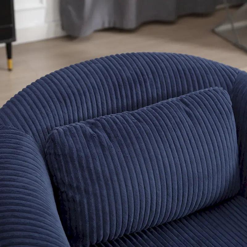 Moderne decoratieve stoel, kuipstoel voor de woonkamer met kussen en hoofdkussen, eenpersoonsbank
