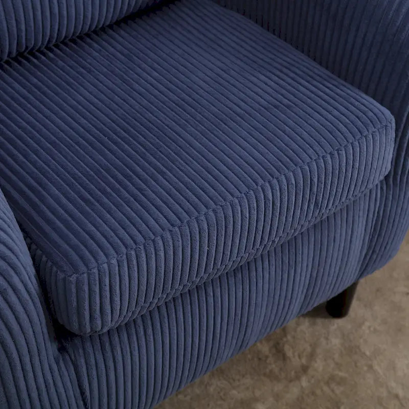 Moderne decoratieve stoel, kuipstoel voor de woonkamer met kussen en hoofdkussen, eenpersoonsbank