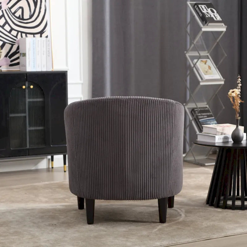 Moderne decoratieve stoel, kuipstoel voor de woonkamer met kussen en hoofdkussen, eenpersoonsbank