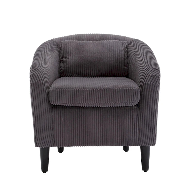 Moderne decoratieve stoel, kuipstoel voor de woonkamer met kussen en hoofdkussen, eenpersoonsbank