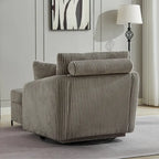 40.6 W Upholstered Swivel Accent Sofa Chair With Pillows