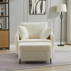 40.6 W Upholstered Swivel Accent Sofa Chair With Pillows
