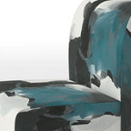 Designart Geometric Black And Teal IV Upholstered Abstract Accent Chair - Modern Arm Chair For Bedroom