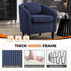 Corduroy Upholstered Century Modern Style Wooden Frame Single Armchair