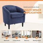 Corduroy Upholstered Century Modern Style Wooden Frame Single Armchair