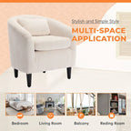 Corduroy Upholstered Century Modern Style Wooden Frame Single Armchair