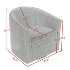 Poltrone girevoli imbottite d’arredo con finiture a borchie, set da 2